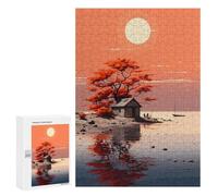 Jigsaw 300 PCS for Teenagerss Cottage Core Sunset Jigsaw Puzzle Family Games Pattern Assembly Unique Gifts for Birthday And Christmas 300 PCS