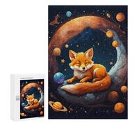 Jigsaw 300 PCS for Teenagerss Cute Baby Fox Jigsaw Puzzle Family Games Pattern Assembly Unique Gifts for Birthday And Christmas 300 PCS