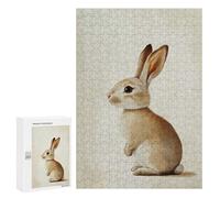 Jigsaw 300 PCS for Teenagerss Cute Rabbit Bunny Nursery Puzzles for Teenagerss Analysis And Logic Parent-child Interaction Challenging Game Toys 300 PCS