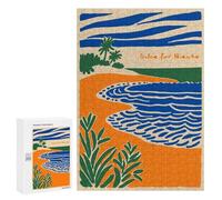 Jigsaw 300 PCS for Teenagerss Dolce Far Niente Beach Illustration Puzzles for Teenagerss Analysis And Logic Parent-child Interaction Challenging Game Toys 300 PCS