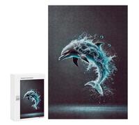 Jigsaw 300 PCS for Teenagerss Dolphin Water Splash Puzzles for Teenagerss Analysis And Logic Parent-child Interaction Challenging Game Toys 300 PCS