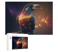 Jigsaw 300 PCS for Teenagerss Enchanted Cosmic Bird Jigsaw Relax Games Difficult Challenge Unique Gifts for Birthday And Christmas 300 PCS