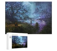 Jigsaw 300 PCS for Teenagerss Enchanted Forest with Glowing Deer Jigsaw Relax Games Difficult Challenge Unique Gifts for Birthday And Christmas 300 PCS