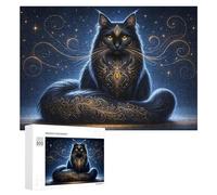 Jigsaw 300 PCS for Teenagerss Enchanted Mystic Cat Artwork Puzzles for Adults Relaxing Games Analysis And Logic Parent-child Interaction 300 PCS