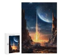 Jigsaw 300 PCS for Teenagerss Epic Asteroid Falling Puzzles for Adults Relax Games Staycation Kill Time for Is Ideal As A Gift 300 PCS