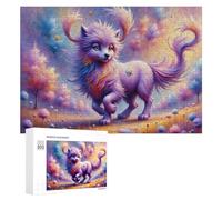 Jigsaw 300 PCS for Teenagerss Fantasy Colorful Fox Artwork Jigsaw Relax Games Difficult Challenge Unique Gifts for Birthday And Christmas 300 PCS
