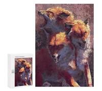 Jigsaw 300 PCS for Teenagerss Fox Cerberus Jigsaw Puzzle Family Games Pattern Assembly Unique Gifts for Birthday And Christmas 300 PCS