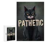 Jigsaw 300 PCS for Teenagerss Funny Angry Cat Jigsaw Puzzle Family Games Pattern Assembly Unique Gifts for Birthday And Christmas 300 PCS