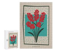 Jigsaw 300 PCS for Teenagerss Gladiolus Flower Mid Century Puzzles for Teenagerss Analysis And Logic Parent-child Interaction Challenging Game Toys 300 PCS