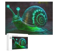 Jigsaw 300 PCS for Teenagerss Glowing Fantasy Snail Artwork Puzzles for Adults Relaxing Games Analysis And Logic Parent-child Interaction 300 PCS