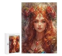 Jigsaw 300 PCS for Teenagerss Golden Crowned Princess Jigsaw Puzzle Family Games Pattern Assembly Unique Gifts for Birthday And Christmas 300 PCS