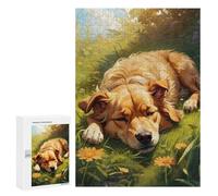 Jigsaw 300 PCS for Teenagerss Golden Retrievers Dream Adult Jigsaw Hands-on Game Home Decoration Unique Gifts for Birthday And Christmas 300 PCS