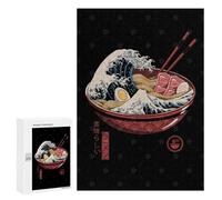 Jigsaw 300 PCS for Teenagerss Great Ramen Wave Jigsaw Puzzle Family Games Pattern Assembly Unique Gifts for Birthday And Christmas 300 PCS