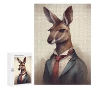 Jigsaw 300 PCS for Teenagerss Kangaroo Magic Realism Puzzles for Adults Relax Games Staycation Kill Time for Is Ideal As A Gift 300 PCS