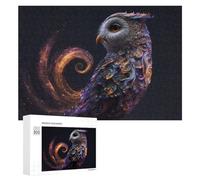 Jigsaw 300 PCS for Teenagerss Magical Swirling Owl Artwork -1 Puzzles for Adults Relaxing Games Analysis And Logic Parent-child Interaction 300 PCS