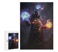Jigsaw 300 PCS for Teenagerss Magical Warrior with Fire And Ice Balls Jigsaw for Adults Toy Wall Decor Presents for Women Unique Gifts for Birthday And Christmas 300 PCS