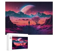 Jigsaw 300 PCS for Teenagerss Mars Landscape with Astronaut Jigsaw Relax Games Difficult Challenge Unique Gifts for Birthday And Christmas 300 PCS