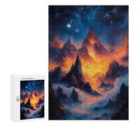 Jigsaw 300 PCS for Teenagerss Misty Magical Mountains Jigsaw for Adults Toy Wall Decor Presents for Women Unique Gifts for Birthday And Christmas 300 PCS
