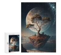 Jigsaw 300 PCS for Teenagerss Moonlit Floating Island Jigsaw for Adults Toy Wall Decor Presents for Women Unique Gifts for Birthday And Christmas 300 PCS