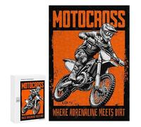 Jigsaw 300 PCS for Teenagerss Motocross Quote Pop Art Jigsaw Puzzle Family Games Pattern Assembly Unique Gifts for Birthday And Christmas 300 PCS