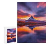 Jigsaw 300 PCS for Teenagerss Mountain Reflection at Sunset Adult Jigsaw Hands-on Game Home Decoration Unique Gifts for Birthday And Christmas 300 PCS