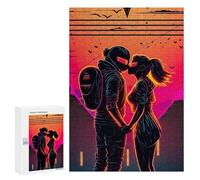 Jigsaw 300 PCS for Teenagerss Neon Romance Sunset Puzzles for Adults Relaxing Games Analysis And Logic Parent-child Interaction 300 PCS