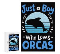 Jigsaw 300 PCS for Teenagerss Orcas Whales Orca Lover Re Jigsaw Puzzle Family Games Pattern Assembly Unique Gifts for Birthday And Christmas 300 PCS