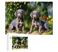 Jigsaw 300 PCS for Teenagerss Painted Puppies Garden Jigsaw Relax Games Difficult Challenge Unique Gifts for Birthday And Christmas 300 PCS