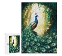 Jigsaw 300 PCS for Teenagerss Peacock in The Forest Puzzles for Adults Relax Games Staycation Kill Time for Is Ideal As A Gift 300 PCS