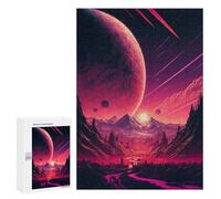 Jigsaw 300 PCS for Teenagerss Planetary Sunset Landscape -1 Puzzles for Adults Relaxing Games Analysis And Logic Parent-child Interaction 300 PCS