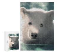 Jigsaw 300 PCS for Teenagerss Polar Bear Cub Puzzles for Adults Relax Games Staycation Kill Time for Is Ideal As A Gift 300 PCS