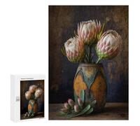 Jigsaw 300 PCS for Teenagerss Protea Bouquet in A Jar Puzzle for Adults Anti-Stress Toys Difficult Hard for Is Ideal As A Gift 300 PCS