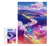 Jigsaw 300 PCS for Teenagerss Rainbow Bridge Over Clouds Puzzles for Adults Relaxing Games Analysis And Logic Parent-child Interaction 300 PCS
