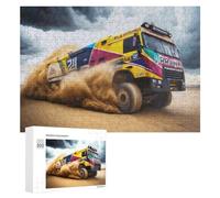 Jigsaw 300 PCS for Teenagerss Rally Truck Speeding Through Sandstorm Jigsaw Relax Games Difficult Challenge Unique Gifts for Birthday And Christmas 300 PCS