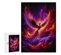 Jigsaw 300 PCS for Teenagerss Red And Purple Phoenix Adult Jigsaw Hands-on Game Home Decoration Unique Gifts for Birthday And Christmas 300 PCS