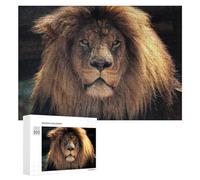 Jigsaw 300 PCS for Teenagerss Regal Lion Portrait -3 Jigsaw Relax Games Difficult Challenge Unique Gifts for Birthday And Christmas 300 PCS