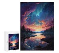 Jigsaw 300 PCS for Teenagerss River Beneath Epic Sky Jigsaw for Adults Toy Wall Decor Presents for Women Unique Gifts for Birthday And Christmas 300 PCS