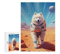 Jigsaw 300 PCS for Teenagerss Samoyed Mars Puzzle for Adults Anti-Stress Toys Difficult Hard for Is Ideal As A Gift 300 PCS