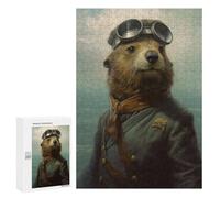 Jigsaw 300 PCS for Teenagerss Sea Otter As A Pilot Puzzles for Adults Relax Games Staycation Kill Time for Is Ideal As A Gift 300 PCS
