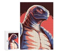 Jigsaw 300 PCS for Teenagerss Stylized Turtle Illustration Puzzles for Adults Relax Games Staycation Kill Time for Is Ideal As A Gift 300 PCS