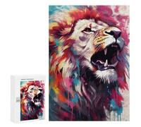 Jigsaw 300 PCS for Teenagerss The Kings Roar Jigsaw Puzzle Family Games Pattern Assembly Unique Gifts for Birthday And Christmas 300 PCS