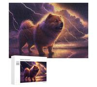 Jigsaw 300 PCS for Teenagerss Thundering Chow Chow Majesty Puzzle for Adults Anti-Stress Toys Difficult Hard for Is Ideal As A Gift 300 PCS
