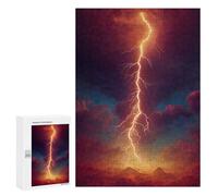 Jigsaw 300 PCS for Teenagerss Thunderstorm with Lightning Strike Jigsaw for Adults Toy Wall Decor Presents for Women Unique Gifts for Birthday And Christmas 300 PCS