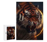 Jigsaw 300 PCS for Teenagerss Tiger Angry Animal Roar Jigsaw Puzzle Family Games Pattern Assembly Unique Gifts for Birthday And Christmas 300 PCS
