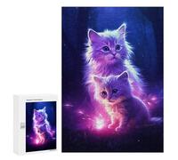 Jigsaw 300 PCS for Teenagerss Two Little Cat Puzzles for Adults Relax Games Staycation Kill Time for Is Ideal As A Gift 300 PCS