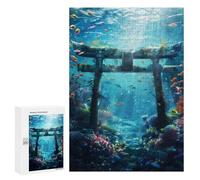Jigsaw 300 PCS for Teenagerss Underwater Torii Gate Adult Jigsaw Hands-on Game Home Decoration Unique Gifts for Birthday And Christmas 300 PCS