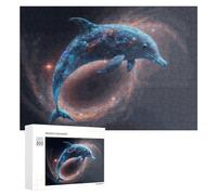 Jigsaw 300 PCS for Teenagerss Whimsical Dolphin in Cosmic Light Puzzles for Adults Relaxing Games Analysis And Logic Parent-child Interaction 300 PCS