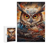 Jigsaw 300 PCS for Teenagerss Whimsical Owl Artwork -2 Puzzles for Adults Relaxing Games Analysis And Logic Parent-child Interaction 300 PCS