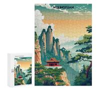 Jigsaw 300 PCS for Teenagerss Wulingyuan Mountain Landscape Jigsaw Puzzle Family Games Pattern Assembly Unique Gifts for Birthday And Christmas 300 PCS