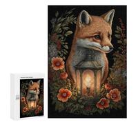 Jigsaw 300 PCS Fox Lantern with Flowers-3 Puzzle For Teenagers Enhance Memory Train Your Brain And Hands Addictive Toys to Cultivate Patience 300 PCS